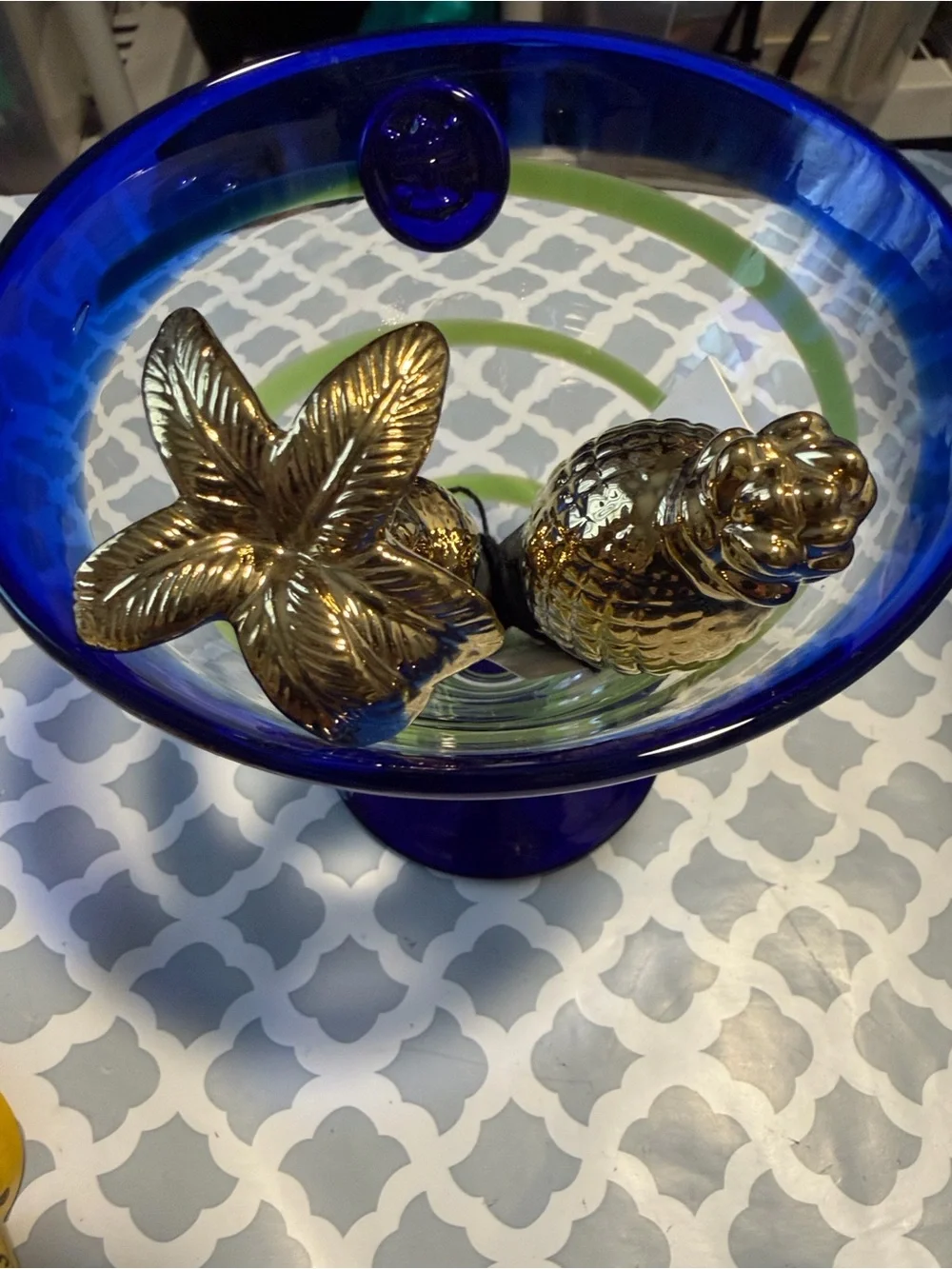 Threshold Gold Pineapple and Floral Bottle Stoppers (Set of 2)